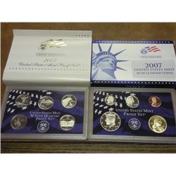 PARTIAL 2007 US PROOF SET (WITH BOX)