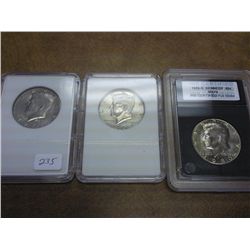 1972-D,91-D & 80-D KENNEDY HALF DOLLARS