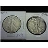 Image 1 : 1944-S & 46 WALKING LIBERTY HALF DOLLARS