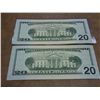 Image 2 : 2-2004 $20 FRN'S GEM CU CONSECUTIVE SERIAL #'S