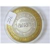 Image 2 : HARRAH'S CASINO $10 SILVER TOKEN (UNC)