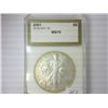 Image 1 : 2001 AMERICAN SILVER EAGLE PCI MS70