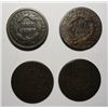 Image 2 : Lot of 4  type large pennys  AG/G:1807-