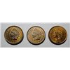 Image 1 : 3 Indian pennys:1904 and 1906  MS62 R/B and