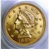 Image 2 : 1907 $2.50 Liberty Gold PCGS MS-65 Beautiful Gem, Rare in this grade