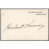 Image 1 : Autographs   Herbert Hoover Autograph on a 4x