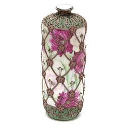 Art Asian Art  Bone China Bud Vase. 8.5" tall