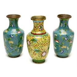 Art Asian Art  Chinese Cloisonne Vases. A pai