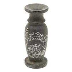 Art Asian Art  Stone Vase (5x2") with a drago