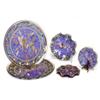 Image 1 : Art Asian Art  Painted Glass Plates. Set of s