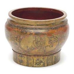 Art Asian Art  Chinese Hand Painted Wooden Fl