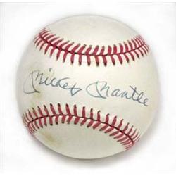 Sports Baseball Signed Balls Mickey Mantle Si