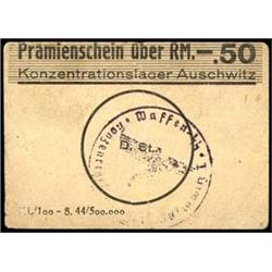 JUDAICA Auschwitz  50 RM Pramienschein (Prize