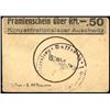 Image 1 : JUDAICA Auschwitz  50 RM Pramienschein (Prize