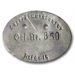 JUDAICA Auschwitz  Mail Bag Tag (2.25x1.5") A