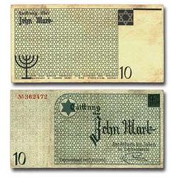 JUDAICA Litzmannstadt  1940, "Zehn Mark" Note