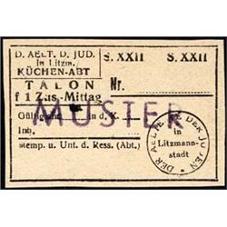 JUDAICA Litzmannstadt  "Lunch" Coupons issued