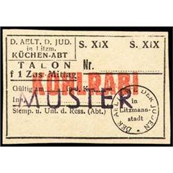 JUDAICA Lodz Ghetto   "Lunch" Coupons issued 
