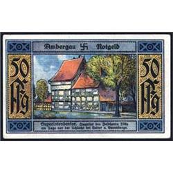 JUDAICA Notgelt   1923, Ambergau 50Pfg "Anti-