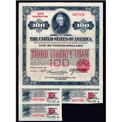 U.S. Third Liberty Loan, $100 1918 Bond.