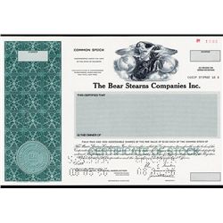 Bear Stearns Co., Inc. Specimen Stock