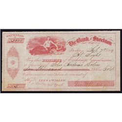 Bank of Stockton Duplicate of Exchange.