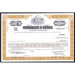 Commonwealth of Australia Specimen Bond.