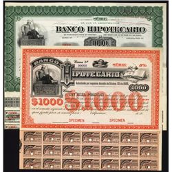 Banco Hipotecario Specimen Bond Duo.