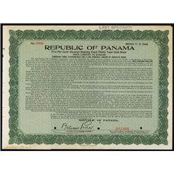 Republic of Panama, Specimen Bond.