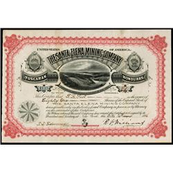 Santa Elena Mining Co. Stock Certificate.