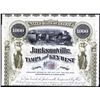 Image 1 : Jacksonville, Tampa and Key-West Railway Co. Issued Bond.
