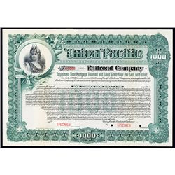 Union Pacific Railroad Co. Specimen Bond.