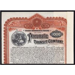 Pneumatic Transit Co. Issued Bond.