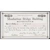 Image 1 : Manhattan Bridge Building Co. Stock Certificate.