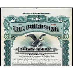 Philippine Railway Co. Specimen Bond.