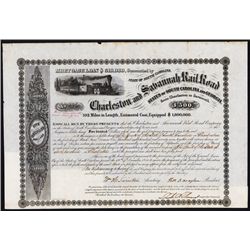Charleston and Savannah Rail Road Bond.