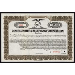General Motors Acceptance Corp. Specimen Bond.
