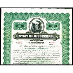 State of Mississippi, Specimen Bond.