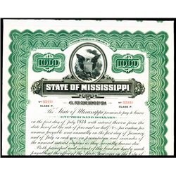 State of Mississippi, Specimen Bond.