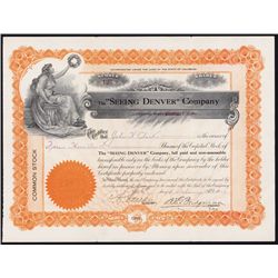“ Seeing Denver” Co. Stock Certificate.