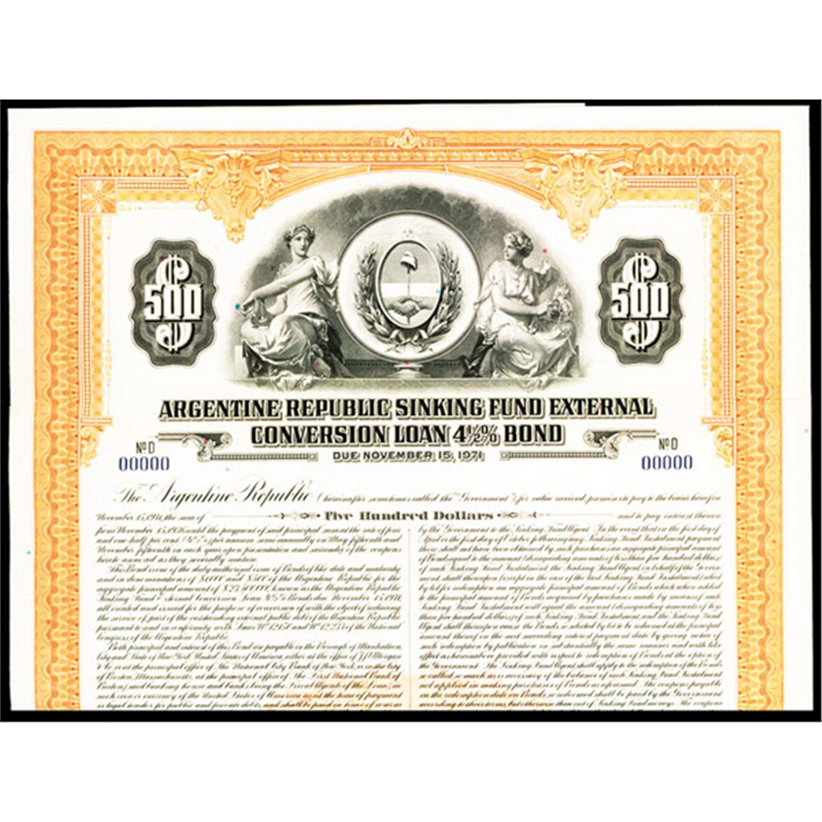 Argentine Republic Sinking Fund External Conversion Loan