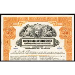 Republic of Uruguay Specimen Bond.