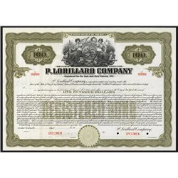 P. Lorillard Co. Specimen Bond.