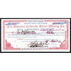 The Bonanza Colorado Silver Mining Co.