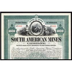 South American Mines Co. Specimen Bond