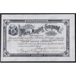 Mars Mining Company. Stock Certificate
