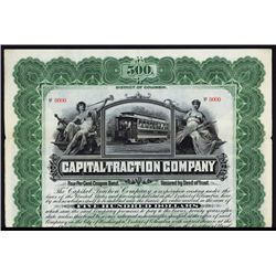 Capital Traction Co. Specimen Bond.