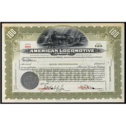 American Locomotive Co. Specimen Stock.