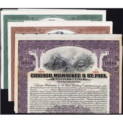Chicago, Milwaukee & St. Paul and C, M, St.P & Pacific Specimen Trio.