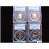 Image 1 : 4 PCGS PROOF PF 69 QUARTER SET 1984s 2005s 1990s 1982s